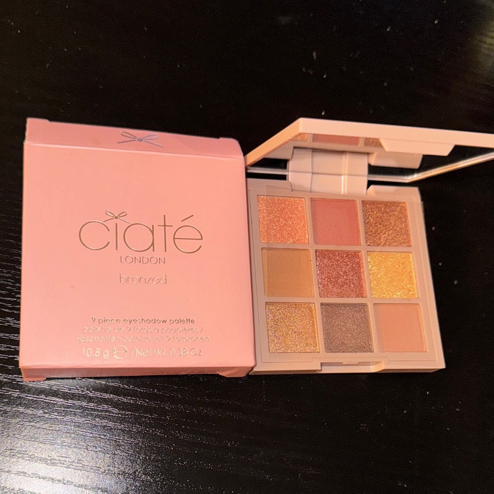 Ciaté London “BRONZED” Eyeshadow Palette - 9 Shimmering Gold and Brown Hues